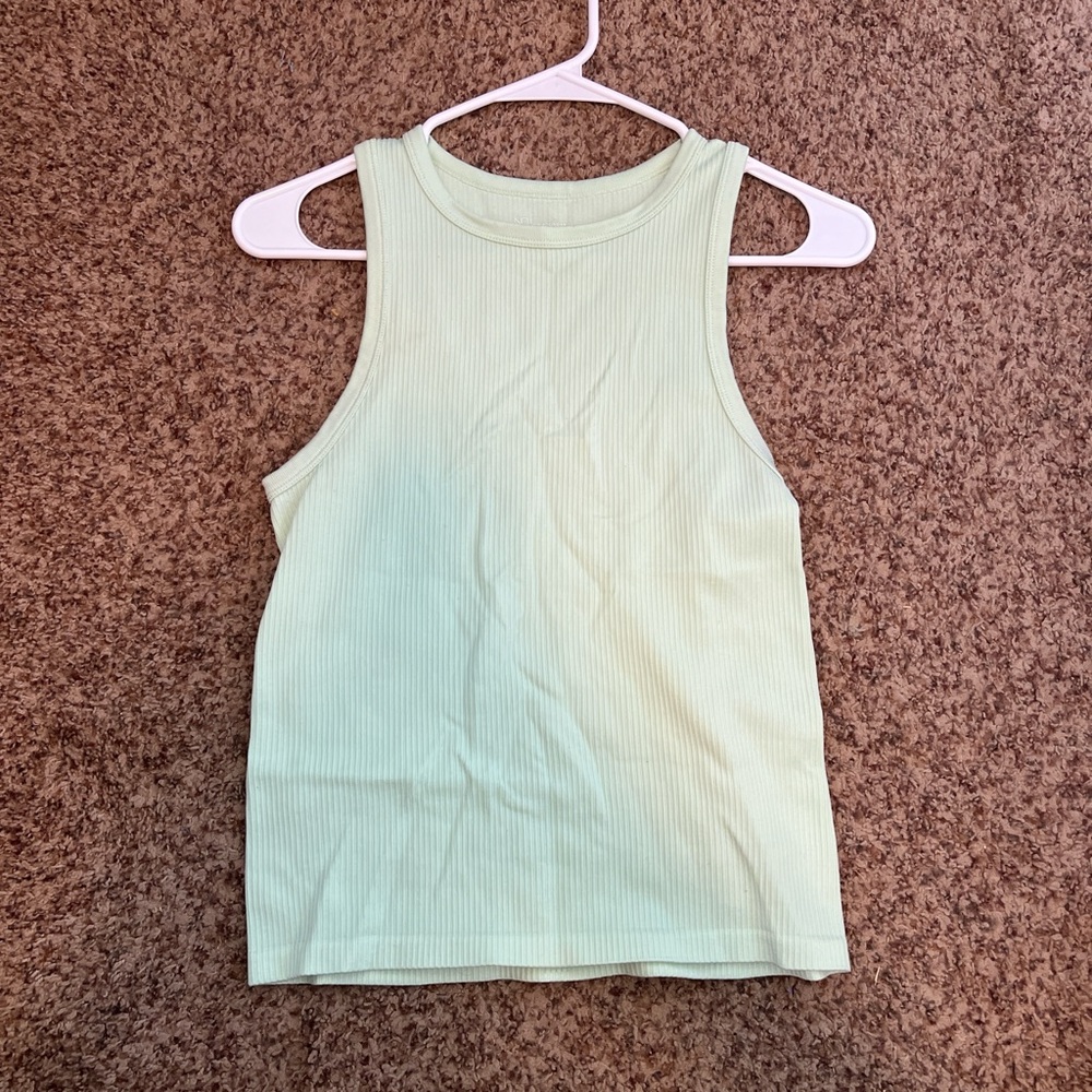 No Boundaries Light Green Ribbed Top